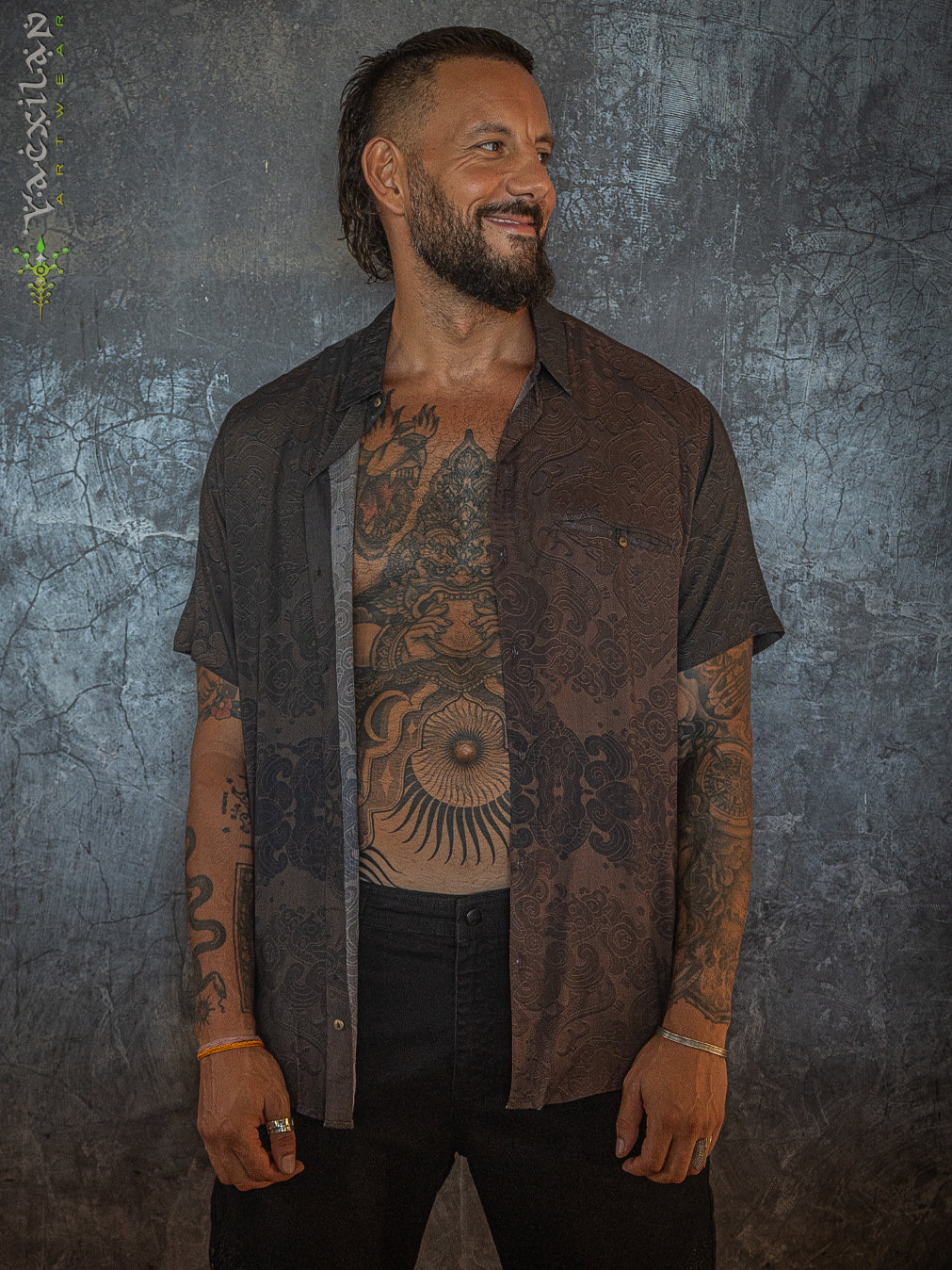 Shirt Men Half Sleeves / Bamboo - MAYAN CODEX